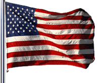 Waving american flag